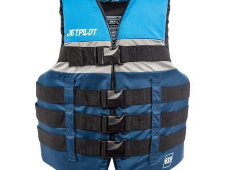 Yamaha Men s JetPilot S1 20215 Nylon 4-Buckle PFD -Blue Gray White-L - XL Sale