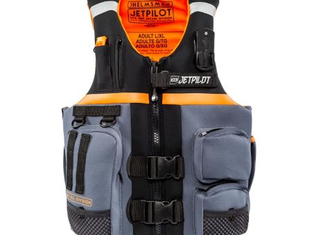 Yamaha JetPilot Helmsman Neoprene 2-Buckle PFD-S - M-Black Gray Orange For Sale