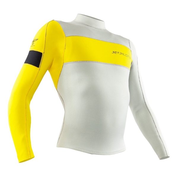 JetPilot F-86 Neoprene Ultimate Wetsuit Jacket - Men s - Gray Yellow Black - L Online