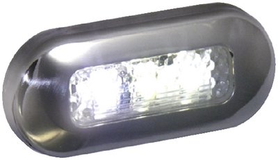 Cook Mfg - LED Oblong Courtesy Light With Stainless Steel Bezel - LED51825DP Online Sale