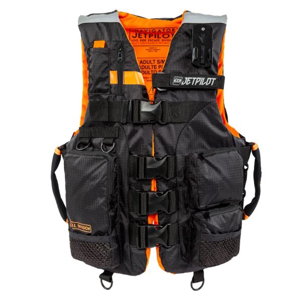 Yamaha Adult JetPilot Navigator Nylon 4-Buckle PFD-S - M-Black Orange Online Hot Sale