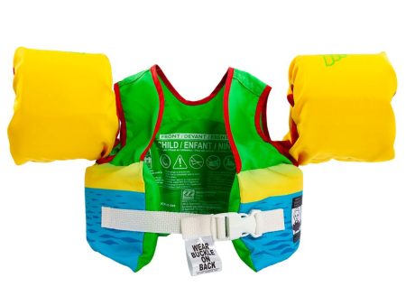 Yamaha Child JetPilot Lil Wing Man PFD-Green Yellow Blue-One Size For Cheap