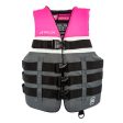 Yamaha Men s JetPilot S1 20215 Nylon 4-Buckle PFD -Pink Gray-2X - 3X Sale