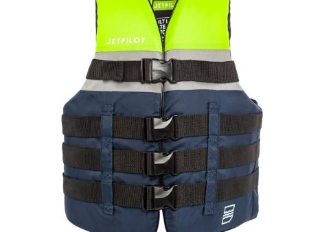 Yamaha Men s JetPilot S1 20215 Nylon 4-Buckle PFD -Lime Navy-2X - 3X For Sale