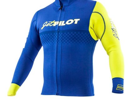 JetPilot Vintage Neoprene Wetsuit Jacket - Men s - Navy Neon Yellow - M Online now