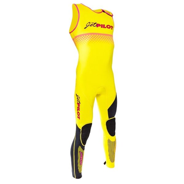 JetPilot Vintage Neoprene Wetsuit John - Men s - Yellow Black Pink - L For Sale