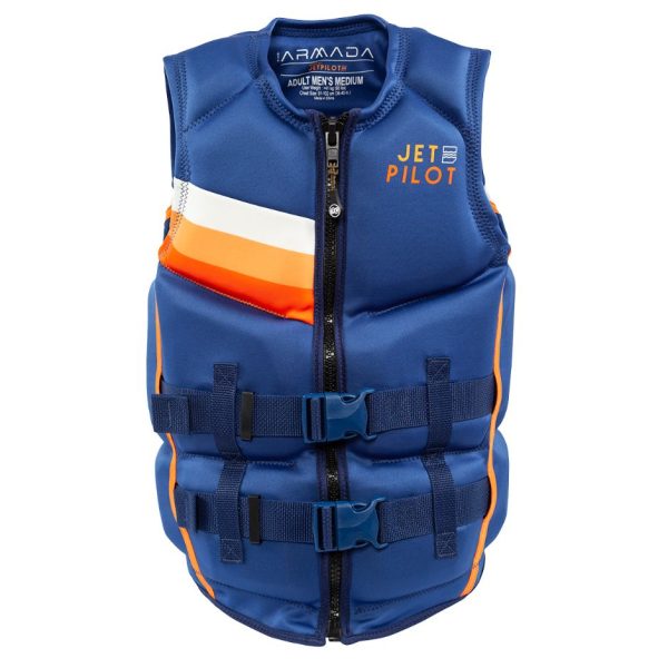 Yamaha Men s JetPilot Armada Neoprene 2-Buckle PFD-Navy Orange White-2X For Sale