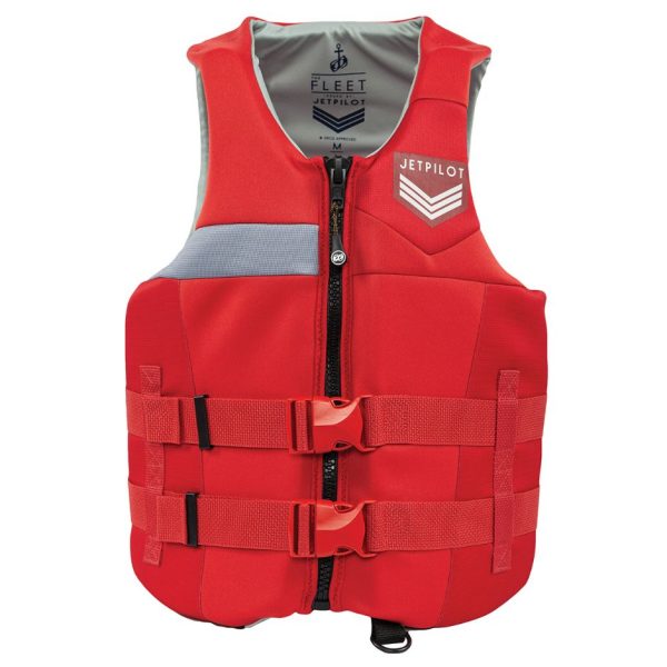 Yamaha Men s JetPilot Fleet Neoprene 2-Buckle PFD-XL - 2XL-Red Grey Supply