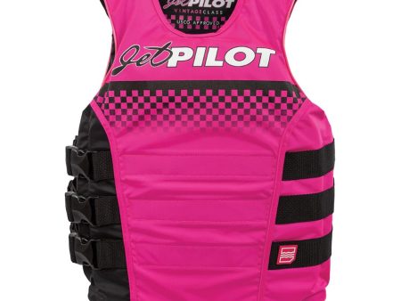 Yamaha Men s JetPilot Vintage Nylon Side Entry 3-Buckle PFD-L - XL-Pink Black For Sale