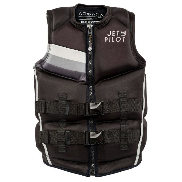 Yamaha Men s JetPilot Armada Neoprene 2-Buckle PFD-Black Gray White-XL Online now