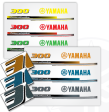 Yamaha F300 Outboard Blue Metallic Cowling Decal Graphics Kit - Complete Set - F300 4.2L V6 - MAR-426KT-27-01 Online Sale