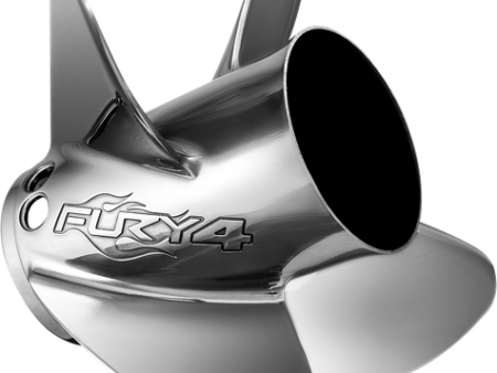 Mercury - Fury 4 Stainless Steel Propeller - 4-Blade - 90 CT - 400 HP - 14.15 Dia. - 24 Pitch - 48-8M0151279 Hot on Sale